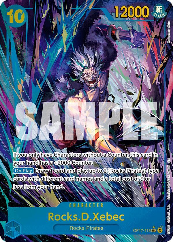 Rocks.D.Xebec (Alternate Art) - OP17-118 - The World's Strongest