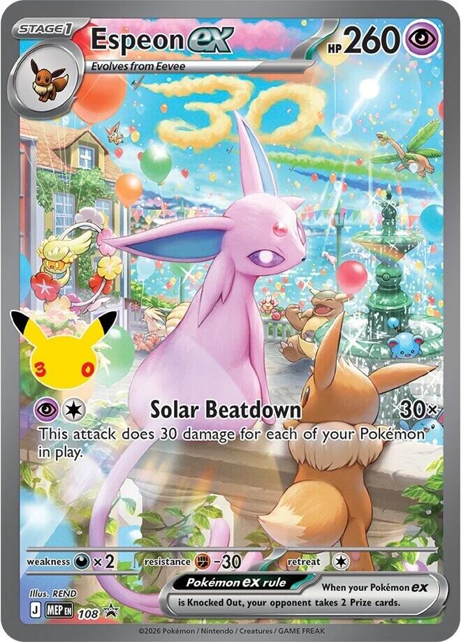 Espeon ex - 108 (30th Celebration) 108 — Mega Evolution Promos