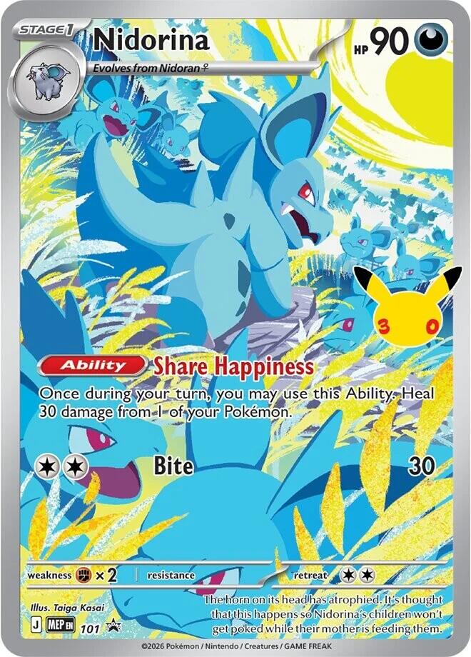 Nidorina - 101 (30th Celebration) 101 — Mega Evolution Promos