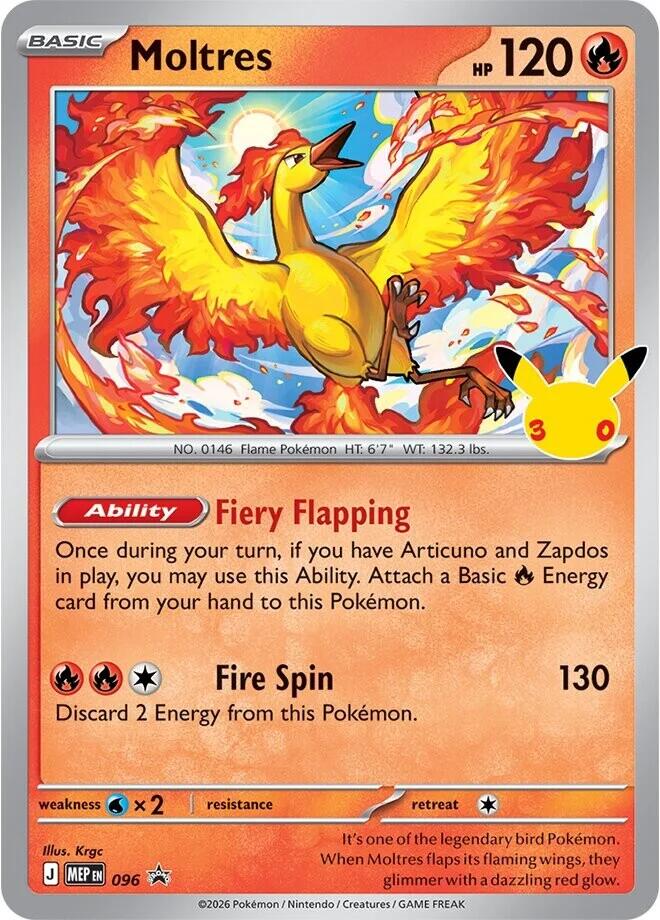 Moltres - 096 (30th Celebration) 096 — Mega Evolution Promos