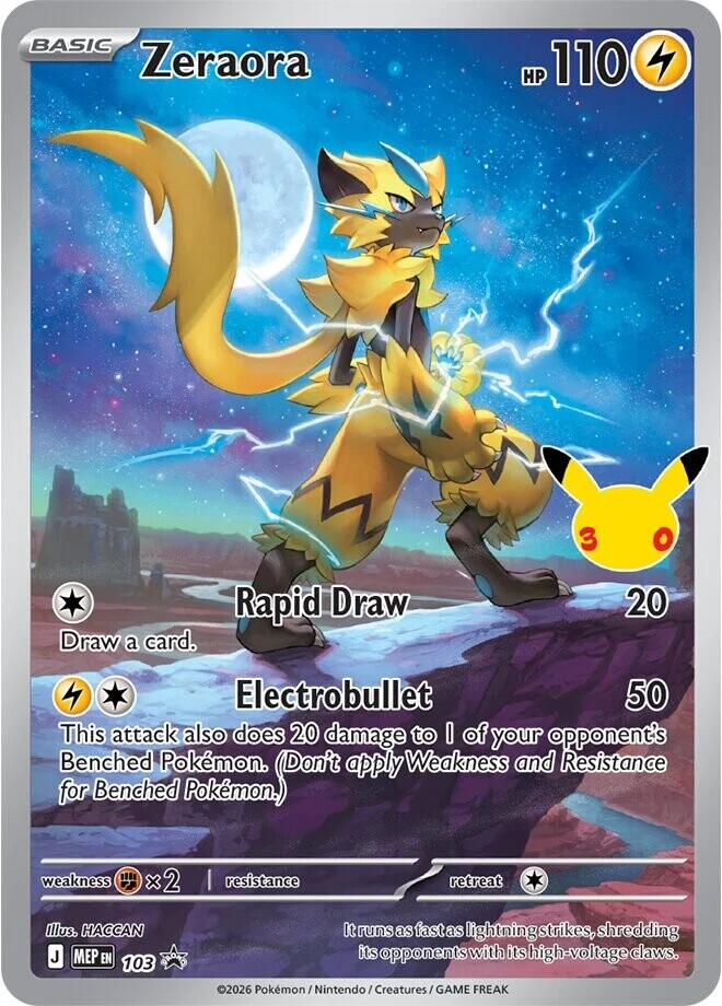 Zeraora - 103 (30th Celebration) 103 — Mega Evolution Promos