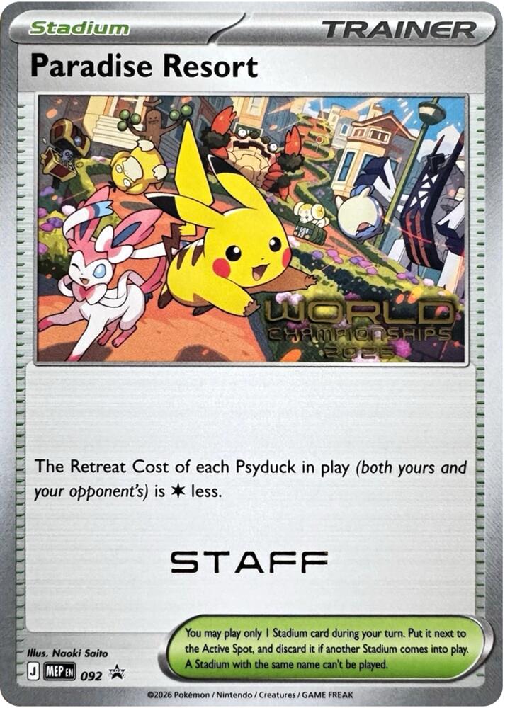 Paradise Resort - 092 (World Championships 2026) [Staff] 092 — Mega Evolution Promos