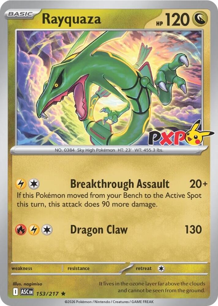 Rayquaza - 153/217 (Cosmos Holo) 