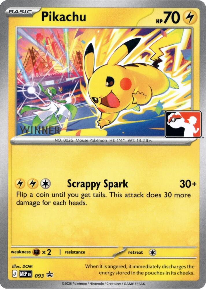 Pikachu - 093 (Winner) 093 — Mega Evolution Promos
