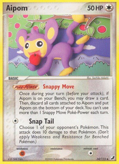 Aipom 34/115 — EX Unseen Forces
