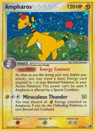 Ampharos 1/115 — EX Unseen Forces