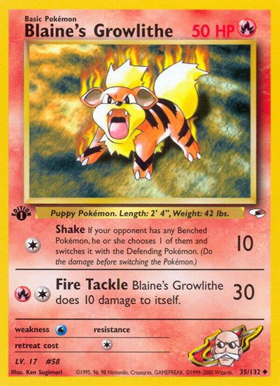 Blaine's Growlithe (35) 35 — Gym Heroes