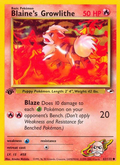 Blaine's Growlithe (62) 62 — Gym Heroes