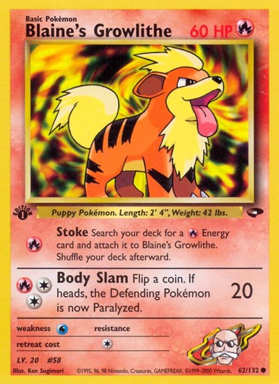 Blaine's Growlithe 62 — Gym Challenge