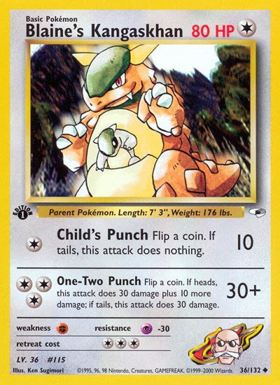 Blaine's Kangaskhan 36 — Gym Heroes