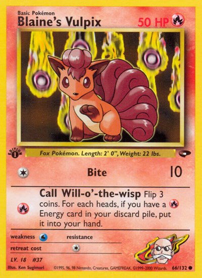 Blaine's Vulpix Unlimited 66/132
