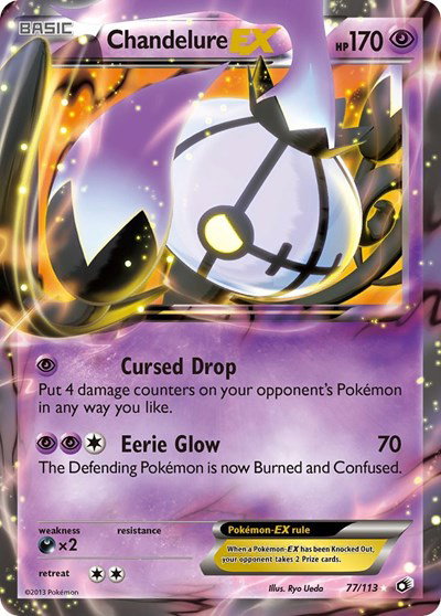 Chandelure EX 77 — Legendary Treasures