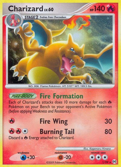Charizard 1/99 — Platinum Arceus