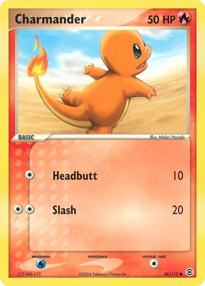 Charmander (58) 58 — EX FireRed & LeafGreen