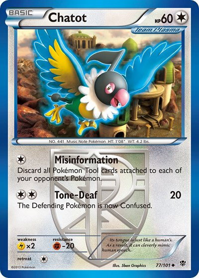 Chatot (Team Plasma) 77 — Plasma Blast