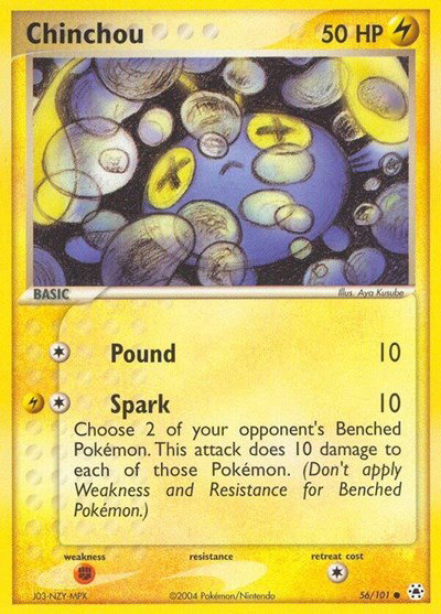 Chinchou (56) 56 — EX Hidden Legends