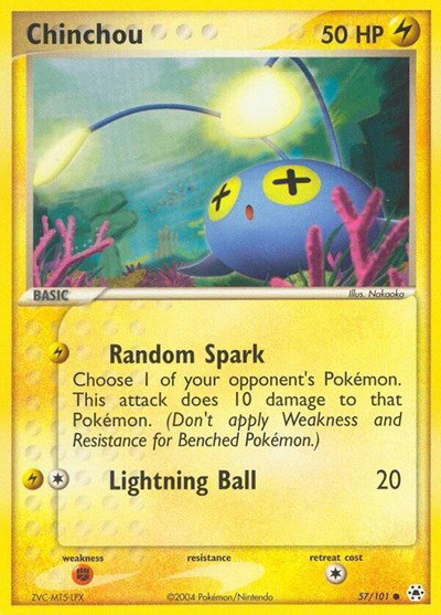 Chinchou (57) 57 — EX Hidden Legends