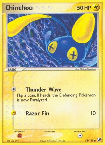 Chinchou 52/115 — EX Unseen Forces
