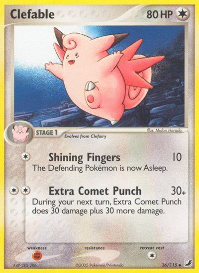 Clefable 36/115 — EX Unseen Forces