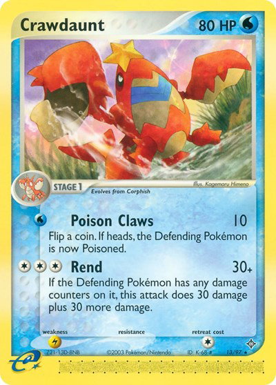 Crawdaunt (13) 13 — EX Dragon