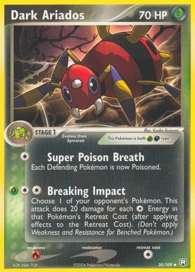 Dark Ariados 30 — EX Team Rocket Returns