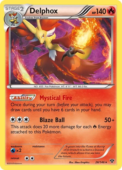 Delphox 26 — XY Base Set