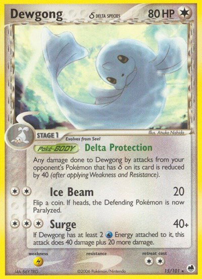 Dewgong (Delta Species) 15/101 — EX Dragon Frontiers