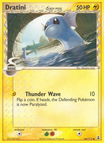 basic dratini pokemon card value (26/97) [EX: Dragon] Retreat Cost Dratini 094 - Reverse Holofoil