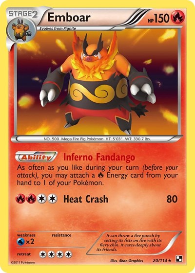 Emboar (20) 20 — Black and White