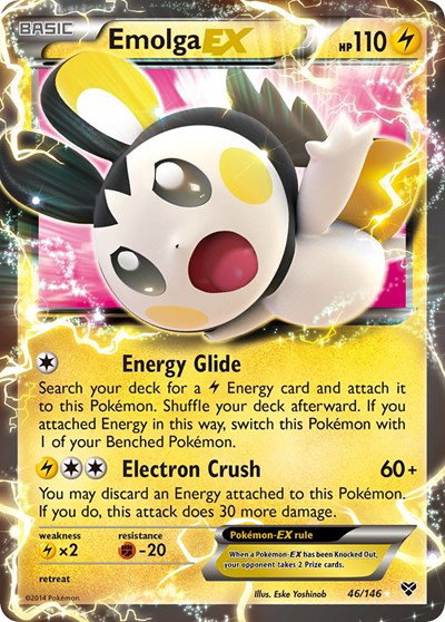 Emolga EX 46 — XY Base Set