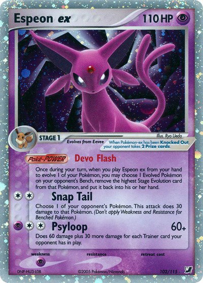 Espeon ex 102/115 — EX Unseen Forces