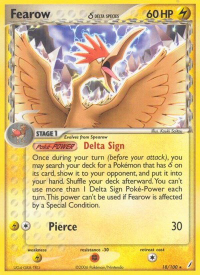 Fearow (Delta Species) 18 — EX Crystal Guardians