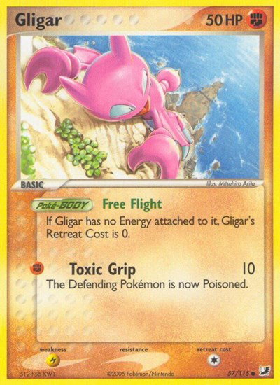 Gligar 57/115 — EX Unseen Forces