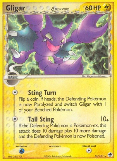 Gligar (Delta Species) 16/101 — EX Dragon Frontiers