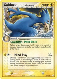 Golduck (Delta Species) 43 — EX Holon Phantoms