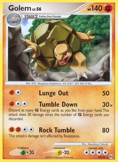 Golem 19/99 — Platinum Arceus
