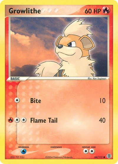 Growlithe 64 — EX FireRed & LeafGreen