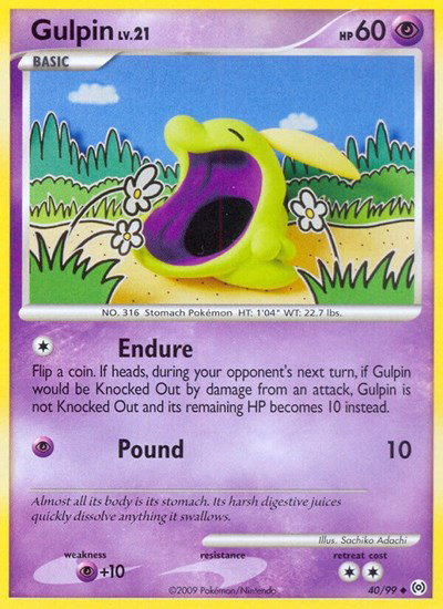 Gulpin (40) 40/99 — Platinum Arceus