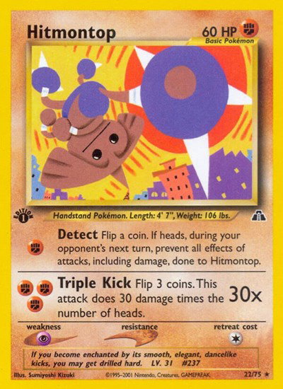 Hitmontop (22) 22 — Neo Discovery