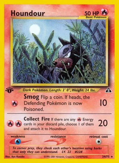 houndour pokemon card Houndoom & 063/131 Prismatic Evolutions 2 Lot : Toys & Games 20 Retreat Cost Houndour (54) (54) 054/90 Undaunted