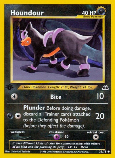 Houndour (39) 39 — Neo Discovery