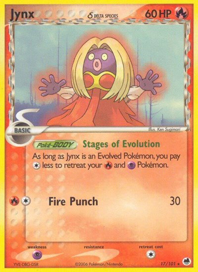 Jynx (Delta Species) 17/101 — EX Dragon Frontiers