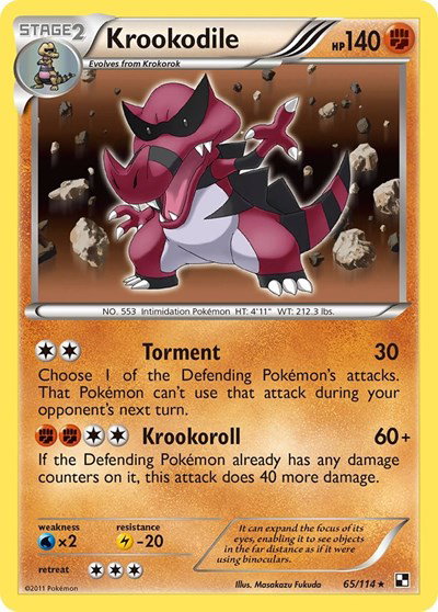 Krookodile 65 — Black and White