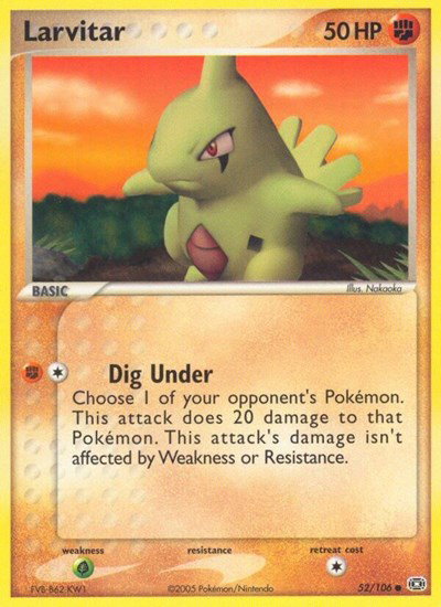 Larvitar 52 — EX Emerald