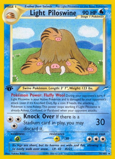 Light Piloswine 26 — Neo Destiny