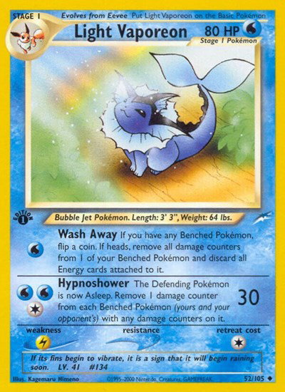 Light Vaporeon 52 — Neo Destiny