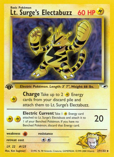 Lt. Surge's Electabuzz (27) 27 — Gym Heroes