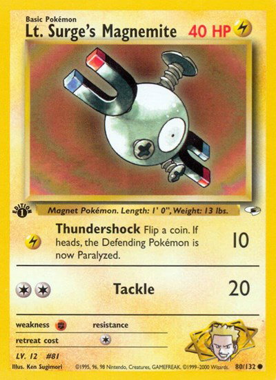 Lt. Surge's Magnemite (80) 80 — Gym Heroes