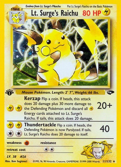 Lt. Surge's Raichu 11 — Gym Challenge