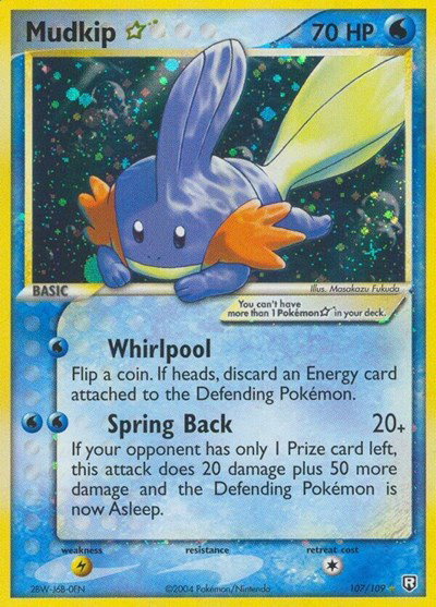 Mudkip Gold Star 107 — EX Team Rocket Returns